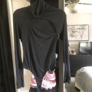 High neck cutout bodysuit